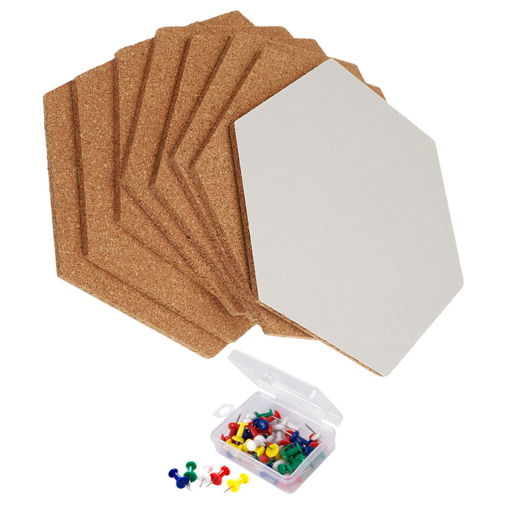 Bulletin Board Cork - 8Pcs Soft Cork Board Hexagon Bulletin
