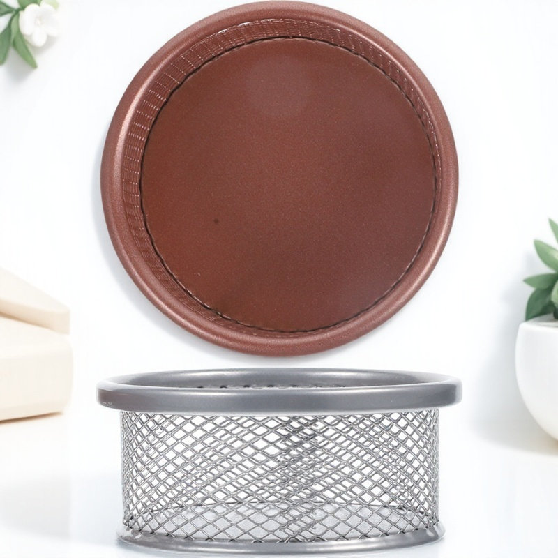 Paper Basket Mesh - 2Pcs Metal Paperclip Holders Scratch Resistant