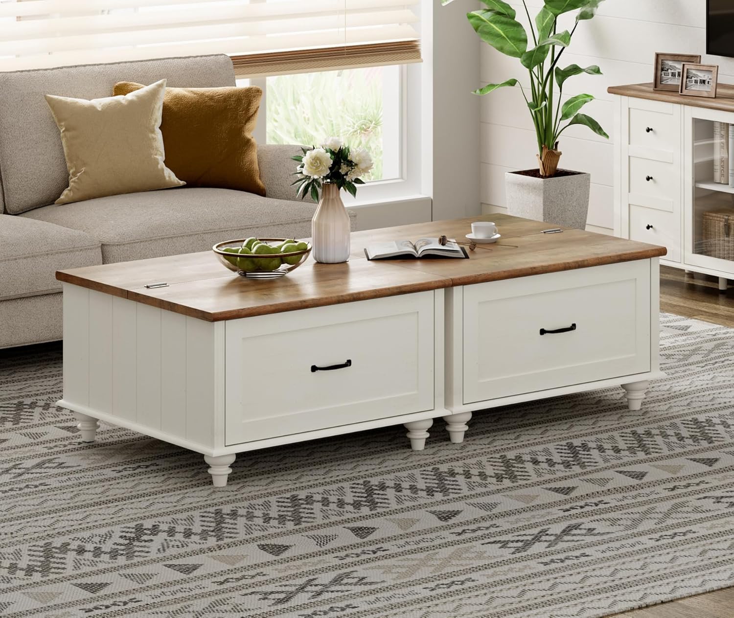 Office Furniture Center - Set of 2 Farmhouse Square Coffee