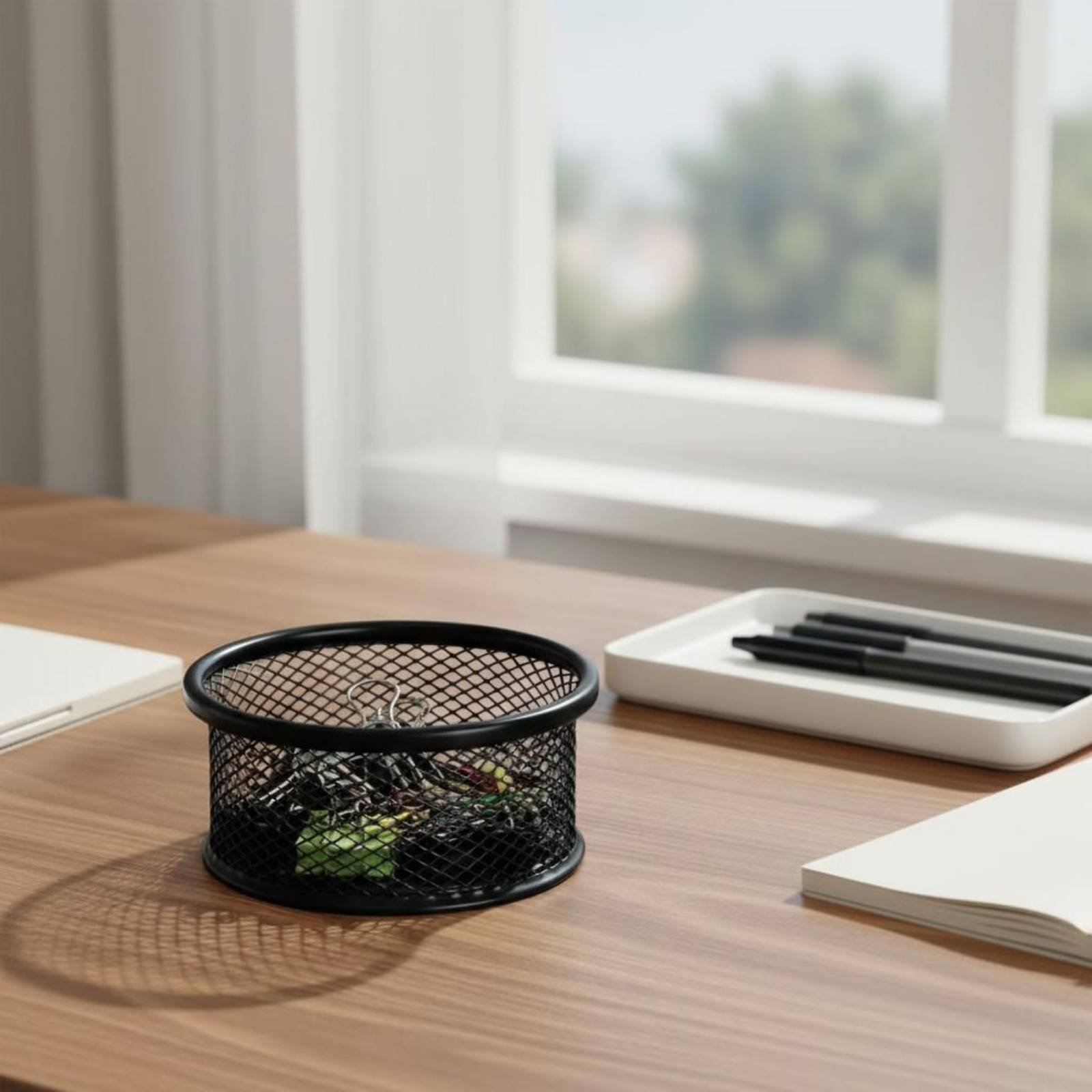 Paper Basket Mesh - Paper Fastener Storage Basket Sturdy Round