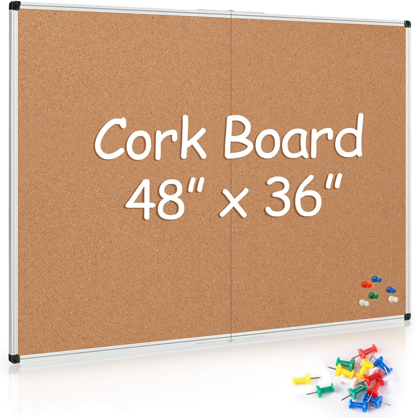 Bulletin Board Cork - Cork Board Bulletin Board 36x48, Silver