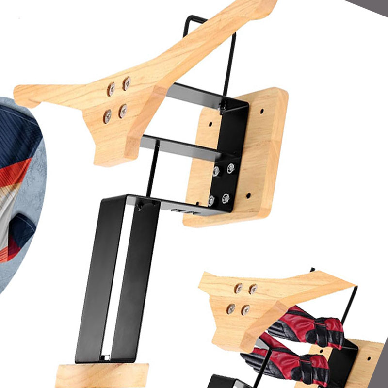 Wood Motorcycle Helmet Holder  - Wall Organizer Pocket ulasan dan harga