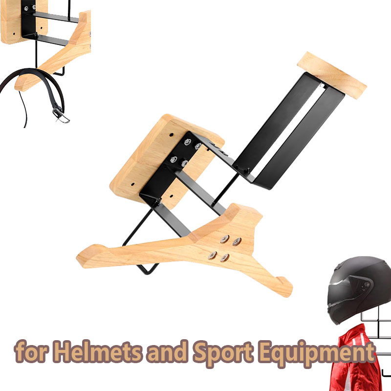Wood Motorcycle Helmet Holder  - Wall Organizer Pocket ulasan dan harga