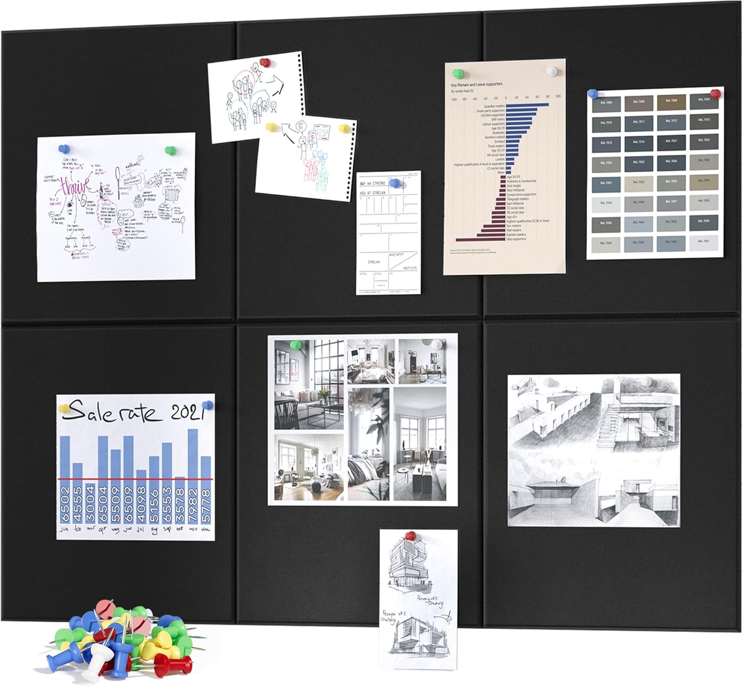 Large Cork Board for Wall, 36x - Bulletin Board Cork ulasan dan harga