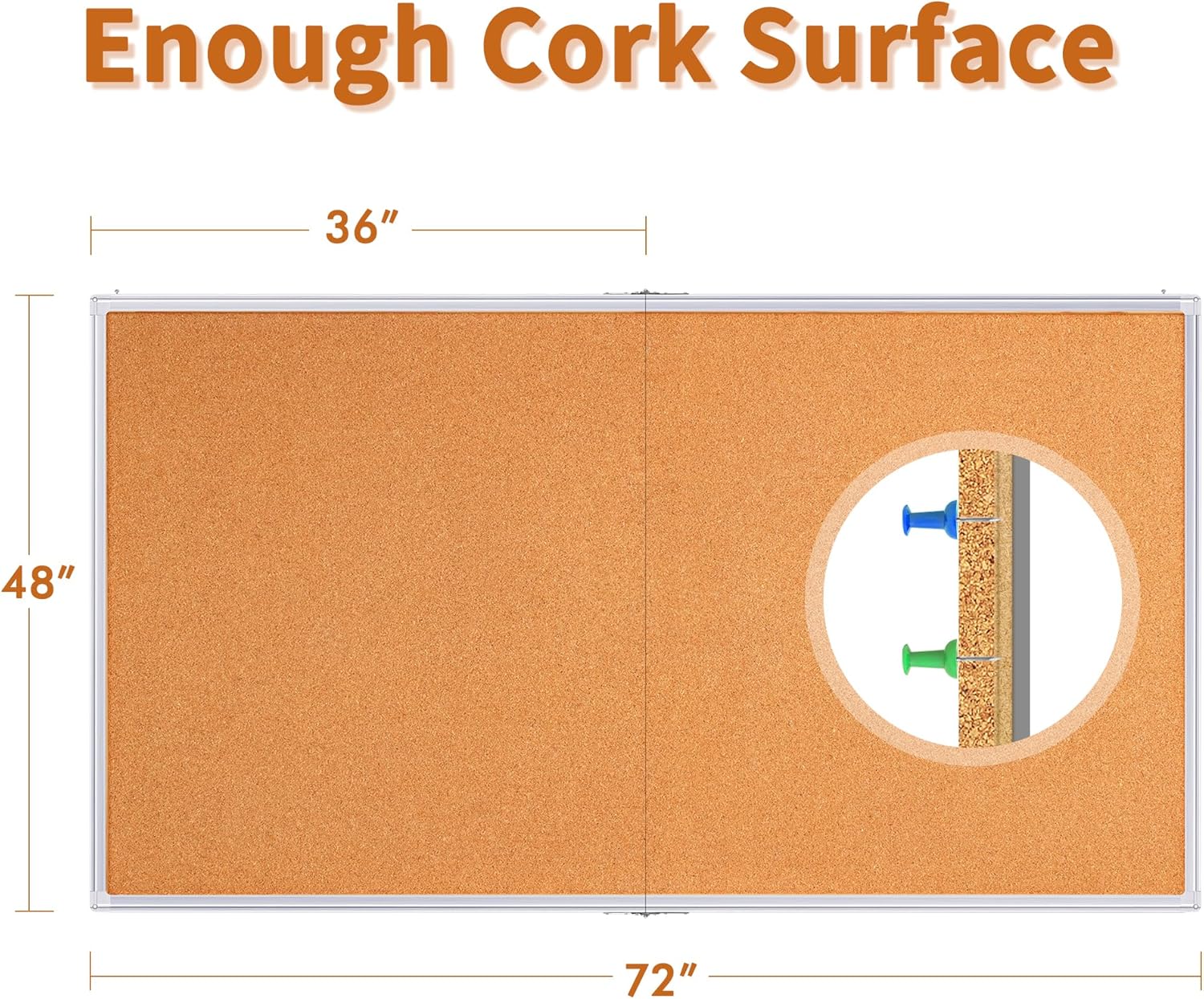 Large Cork Board 72 x 48 in, B - Bulletin Board Cork ulasan dan harga