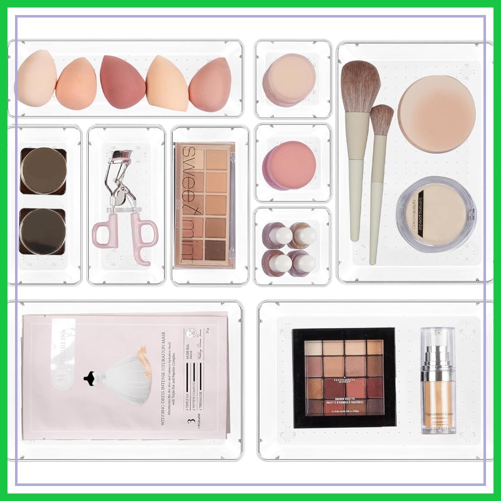 10 Pcs Makeup Drawer Organizer - Drawer Organizer Tray ulasan dan harga