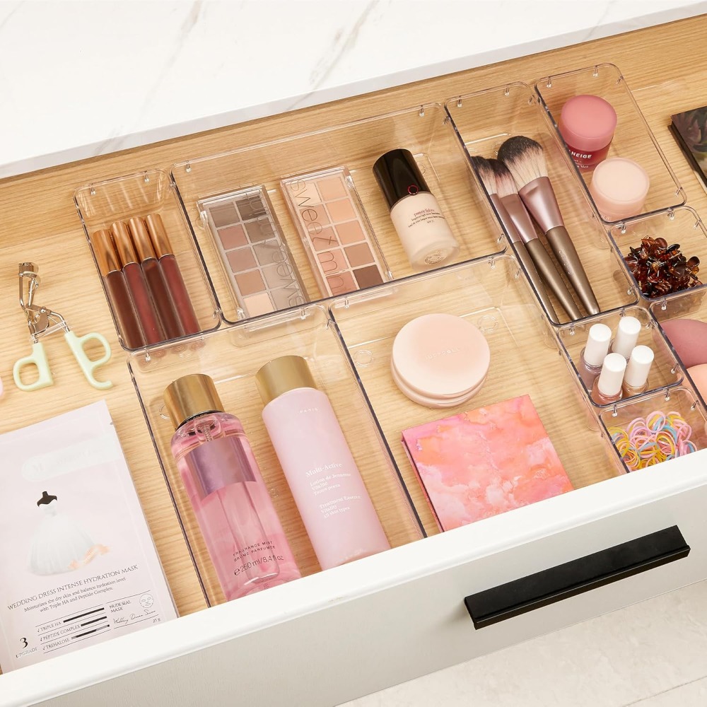 10 Pcs Makeup Drawer Organizer - Drawer Organizer Tray ulasan dan harga