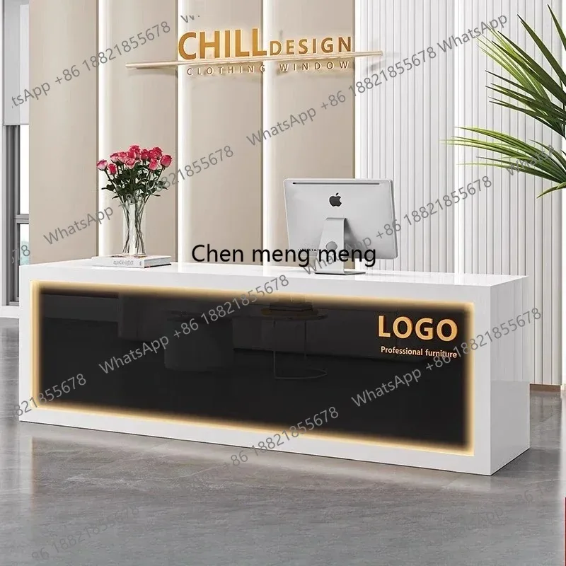 G153 modern white counter for  - Office Furniture Center ulasan dan harga