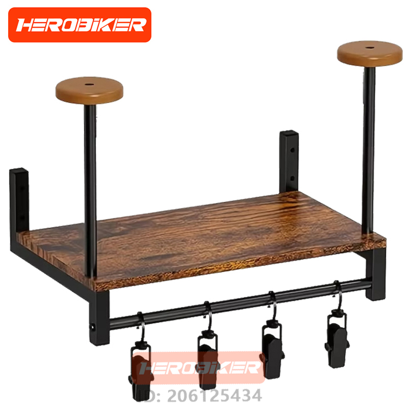 Motorcycle Helmet Wall Mount W - Wall Organizer Pocket ulasan dan harga