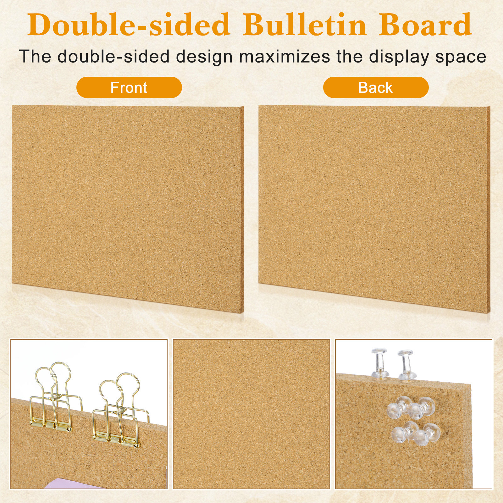 Pin Board Cork Bulletin Wooden - Bulletin Board Cork ulasan dan harga