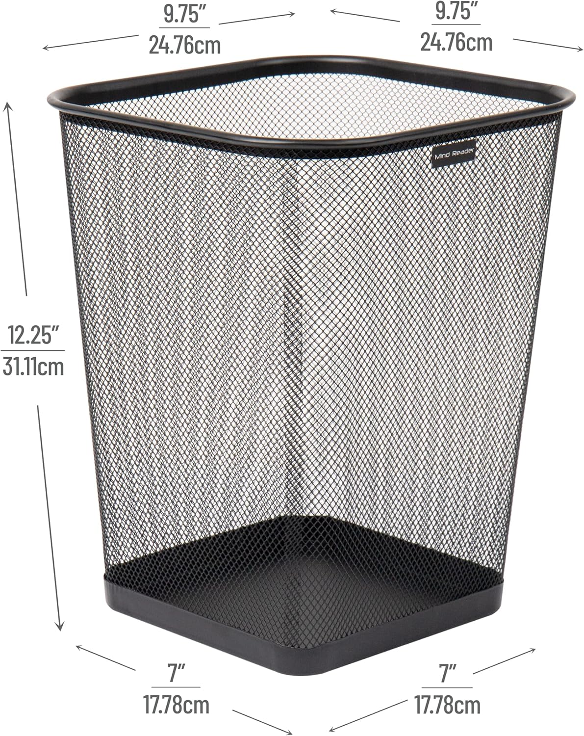 Metal Mesh Trash Can Set of 2, - Paper Basket Mesh ulasan dan harga