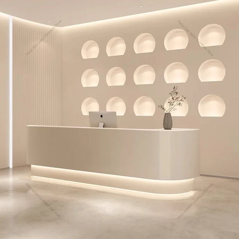 Cream Style Nordic Reception D - Office Furniture Center ulasan dan harga