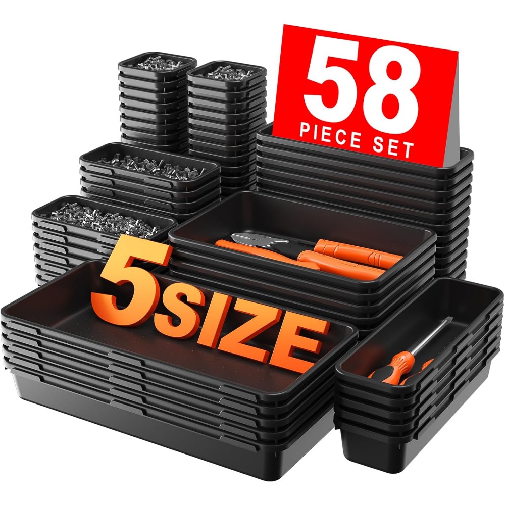 58 Piece Toolbox Organizer Tra - Drawer Organizer Tray ulasan dan harga