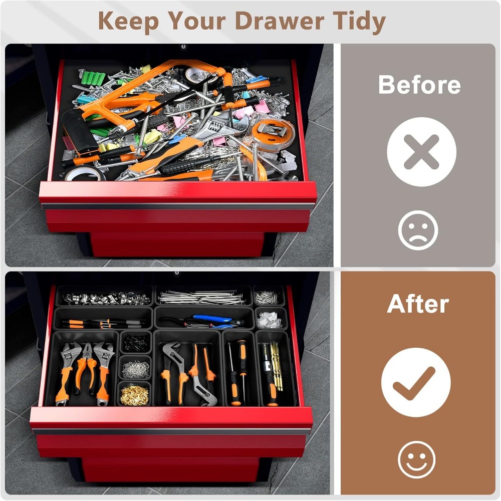 58 Piece Toolbox Organizer Tra - Drawer Organizer Tray ulasan dan harga