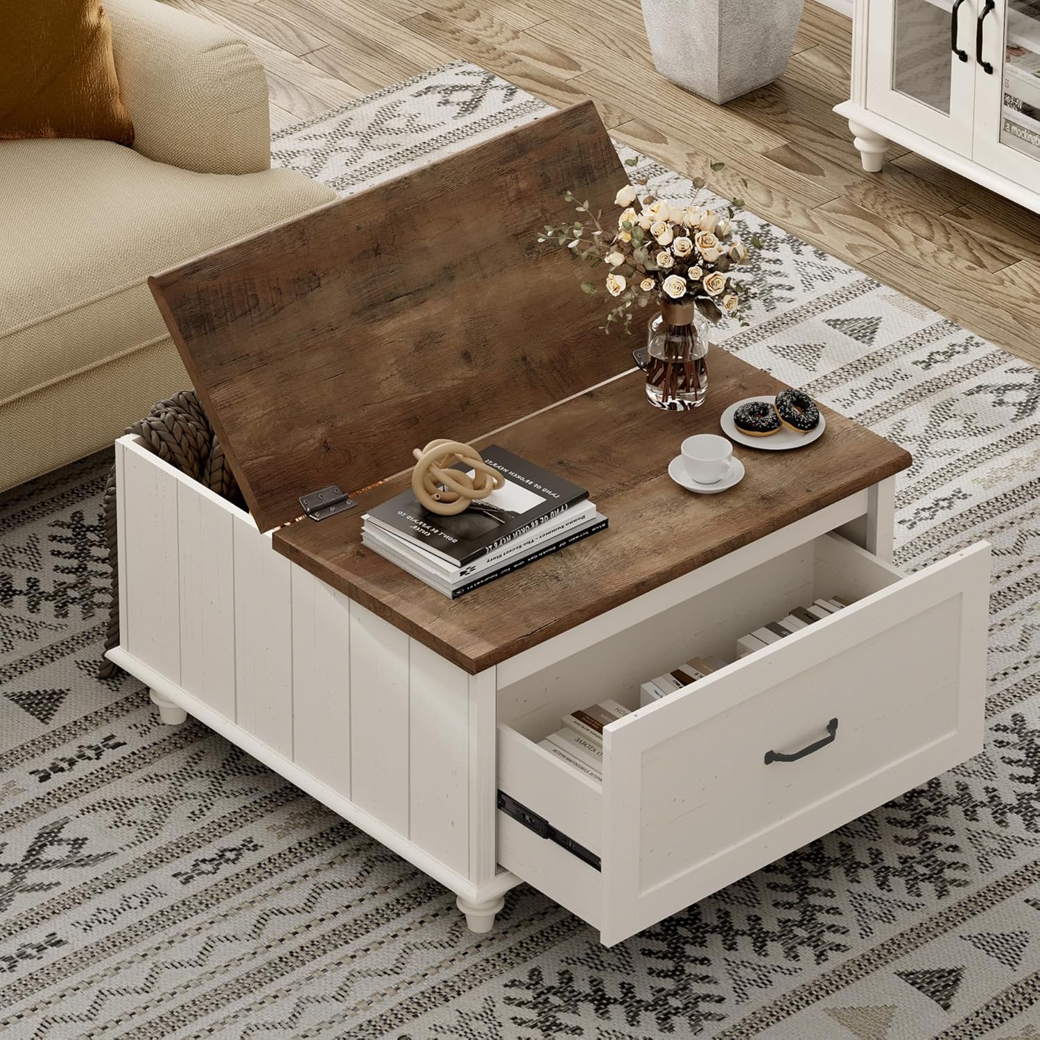 Set of 2 Farmhouse Square Coff - Office Furniture Center ulasan dan harga