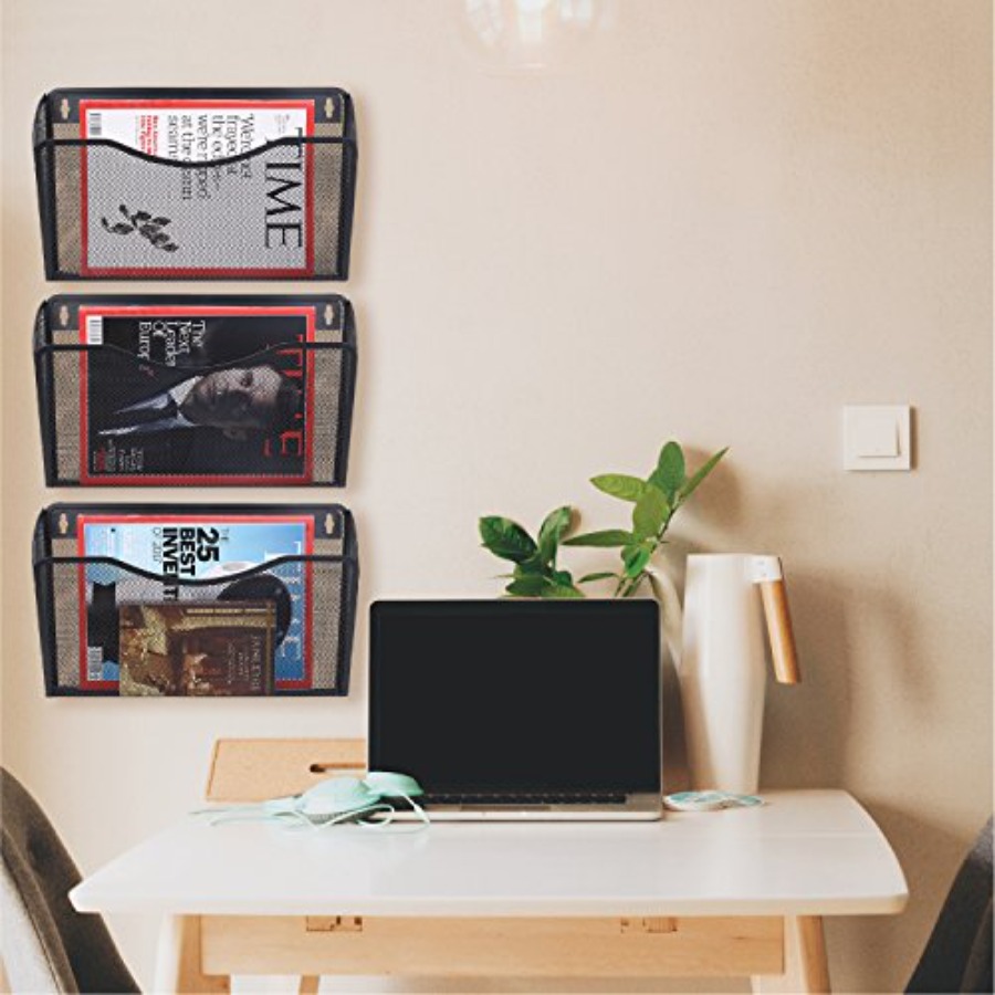 Wall Folder File Letter Pocket - Paper Basket Mesh ulasan dan harga
