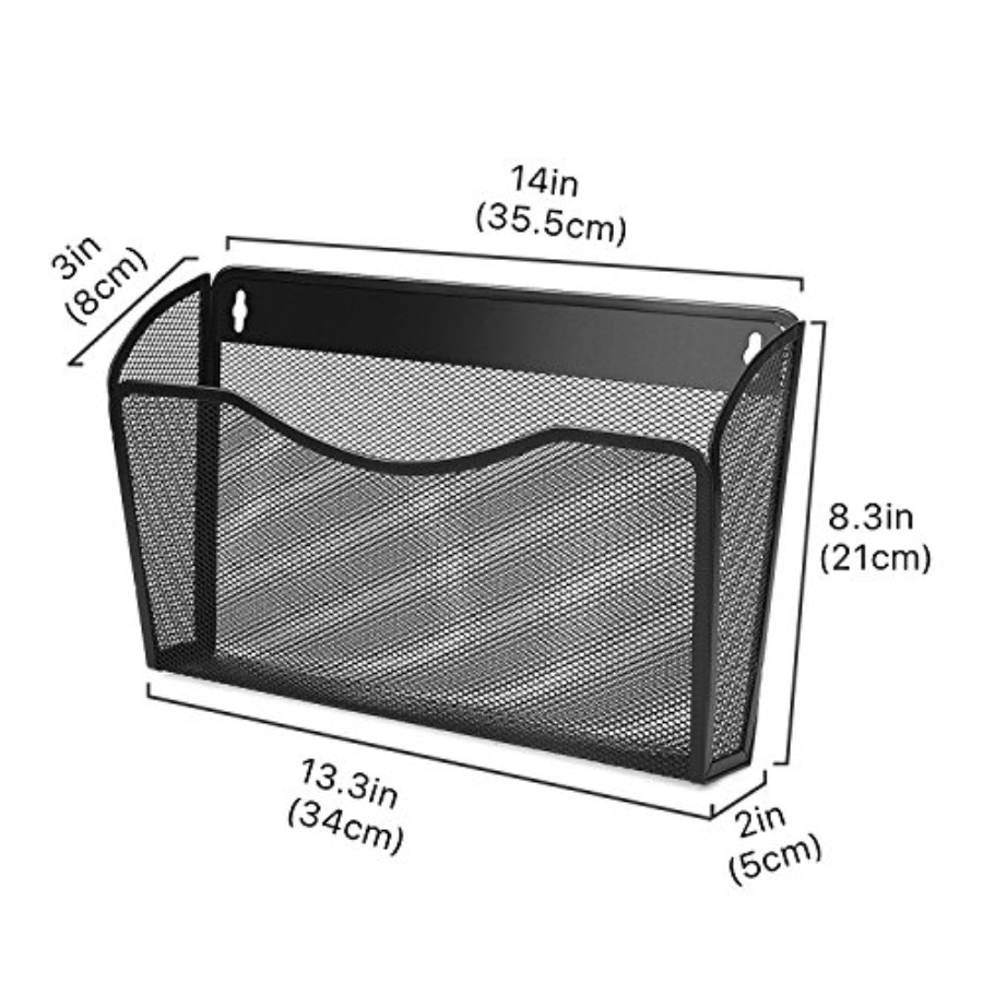 Wall Folder File Letter Pocket - Paper Basket Mesh ulasan dan harga