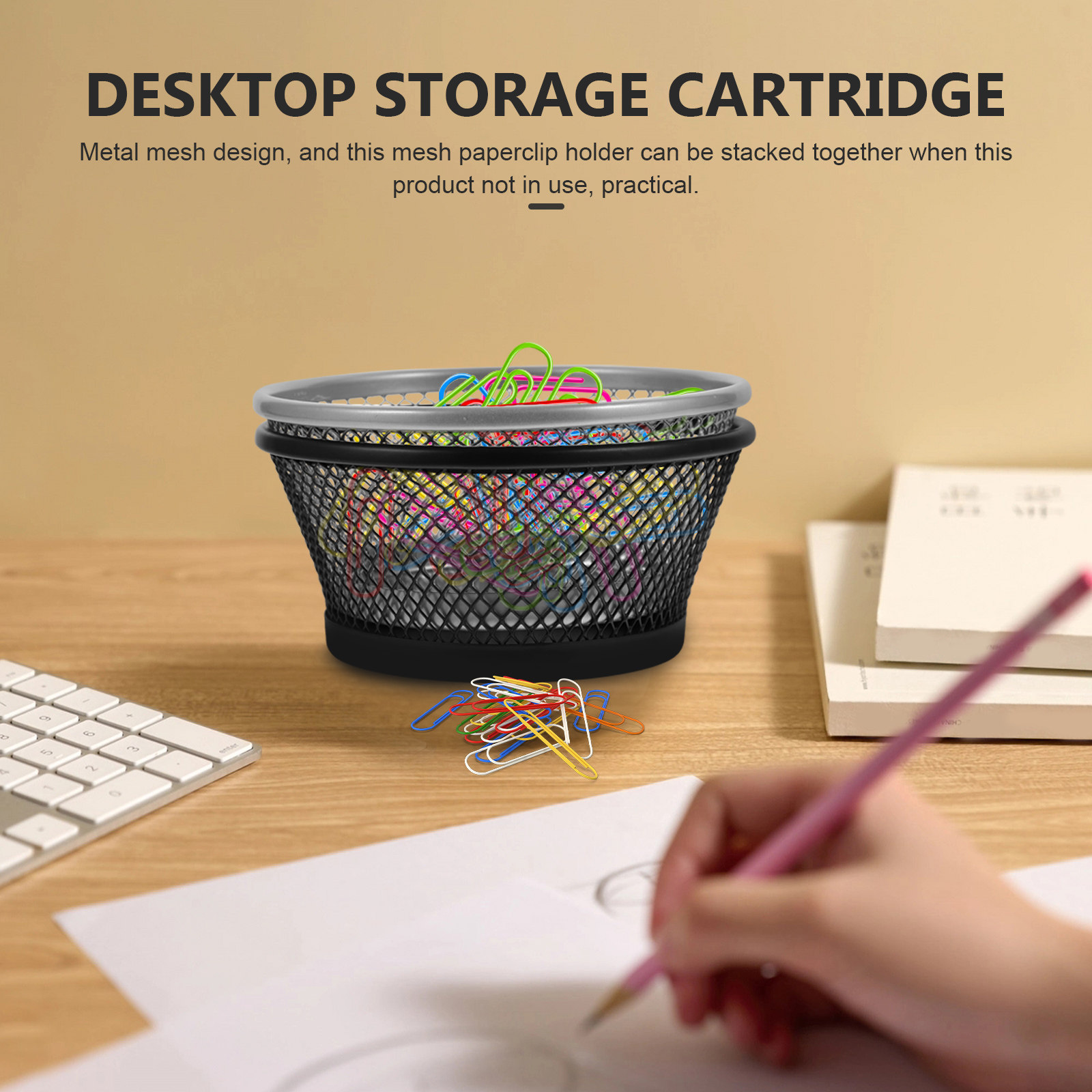 2Pcs Paper Clip Holder Mesh De - Paper Basket Mesh ulasan dan harga