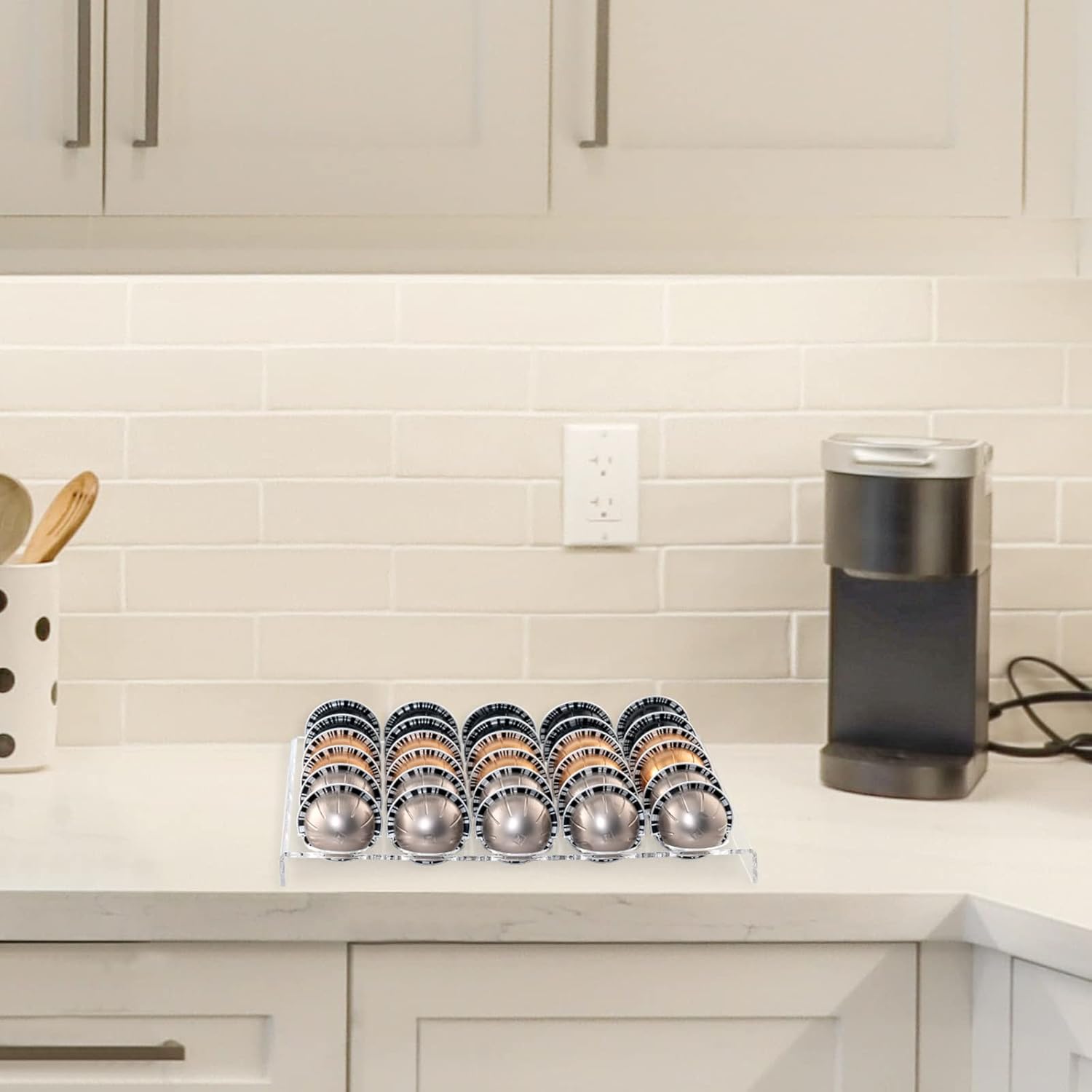 30-Slot Coffee Capsule Drawer  - Drawer Organizer Tray ulasan dan harga