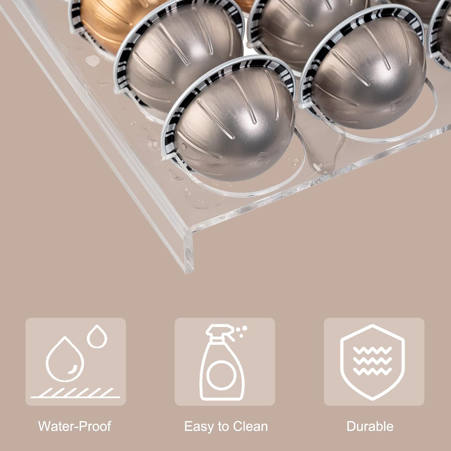 30-Slot Coffee Capsule Drawer  - Drawer Organizer Tray ulasan dan harga