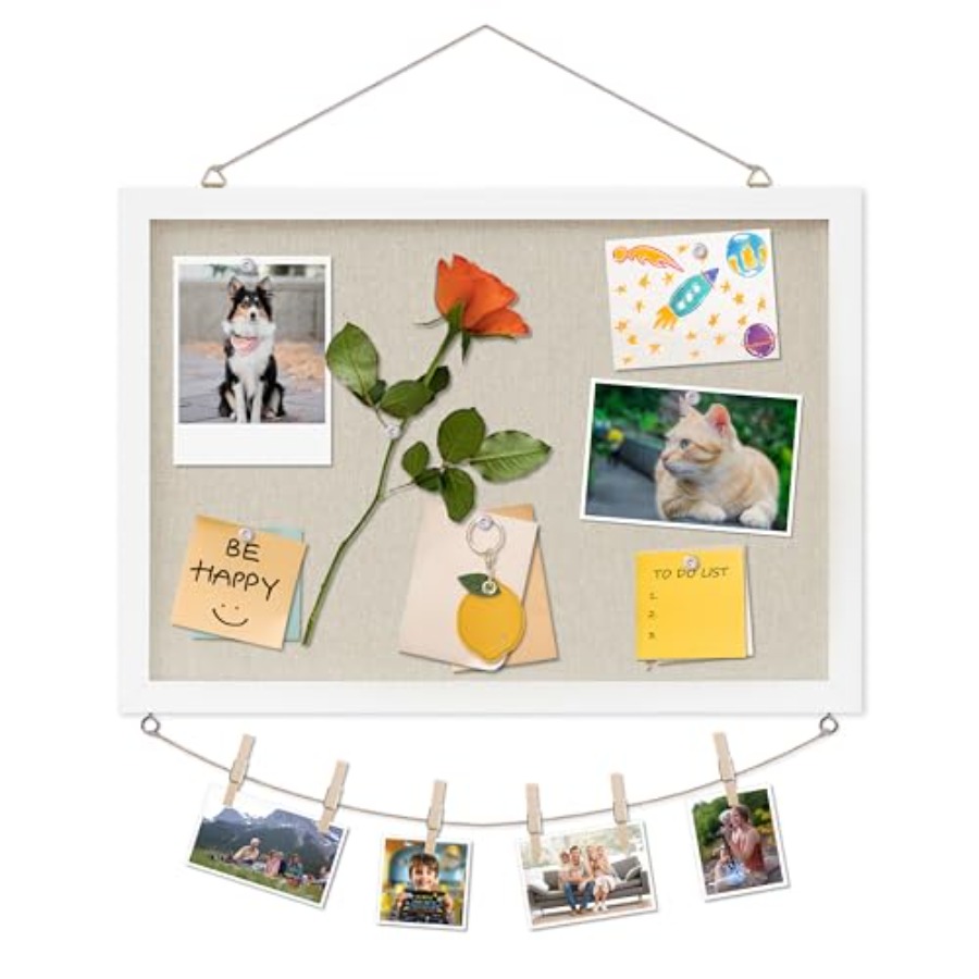 Cork Board with Linen White, B - Bulletin Board Cork ulasan dan harga