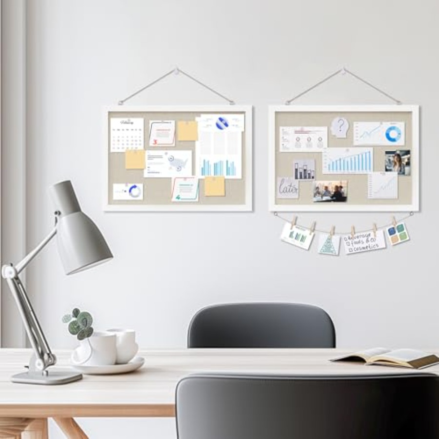 Cork Board with Linen White, B - Bulletin Board Cork ulasan dan harga