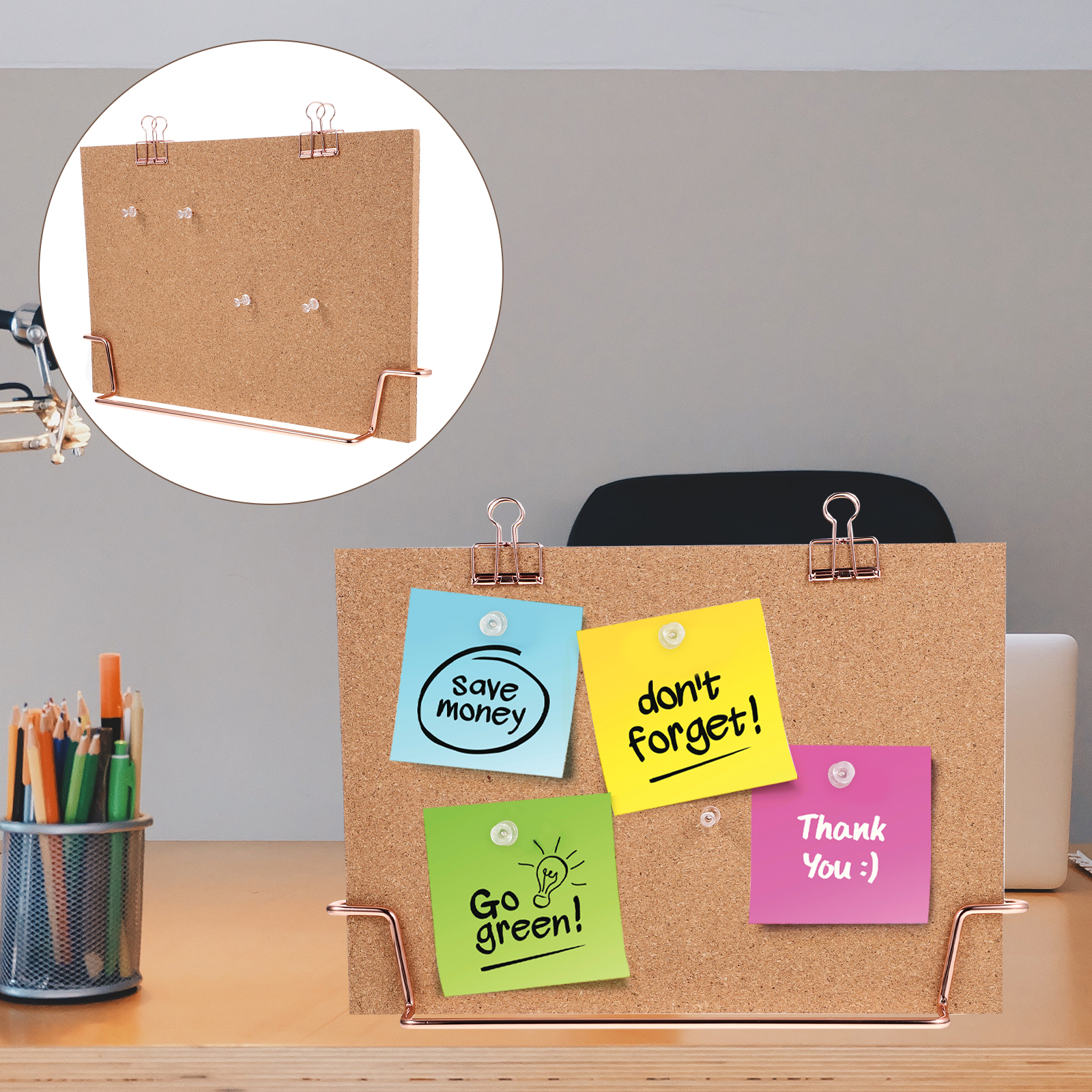 Cork Bulletin Board A4 Golden  - Bulletin Board Cork ulasan dan harga