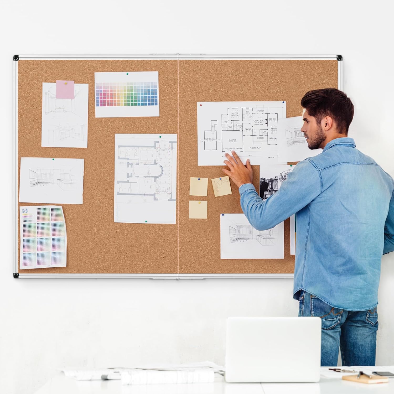 Cork Board Bulletin Board 36x4 - Bulletin Board Cork ulasan dan harga