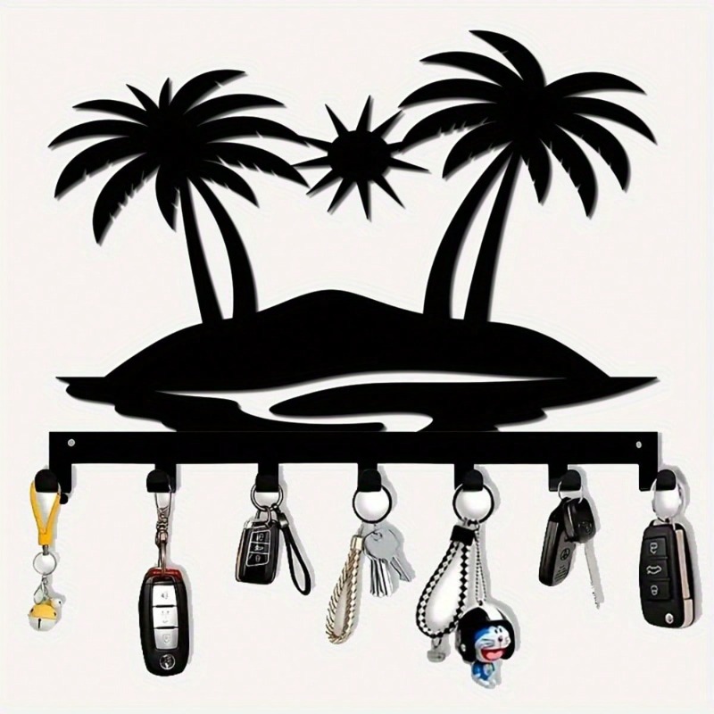 Metal 7-Hook Key Holder with S - Wall Organizer Pocket ulasan dan harga