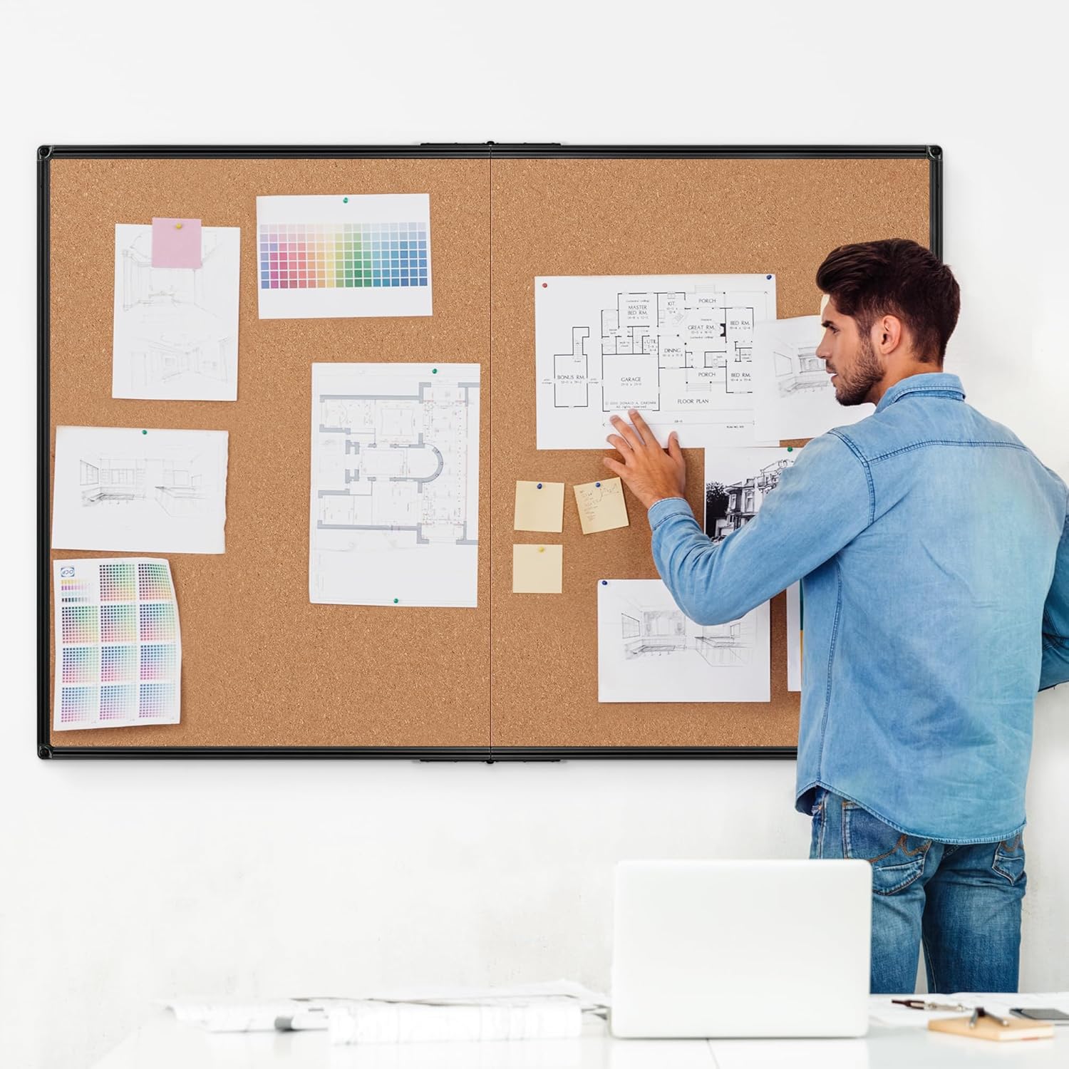 36x48 Cork Board Bulletin Boar - Bulletin Board Cork ulasan dan harga