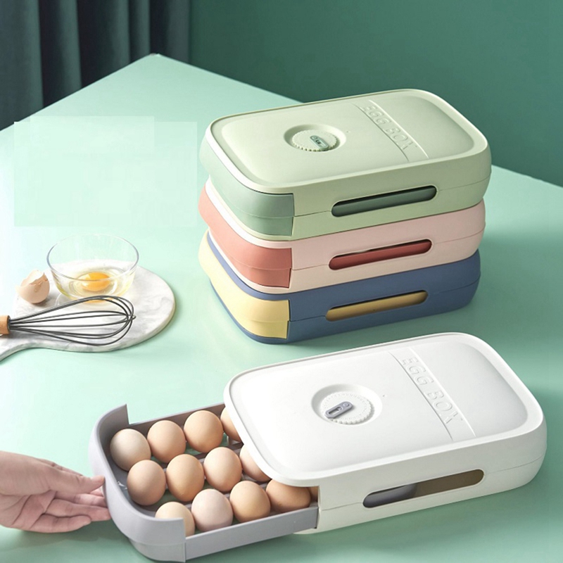 Egg Storage Container Refriger - Drawer Organizer Tray ulasan dan harga