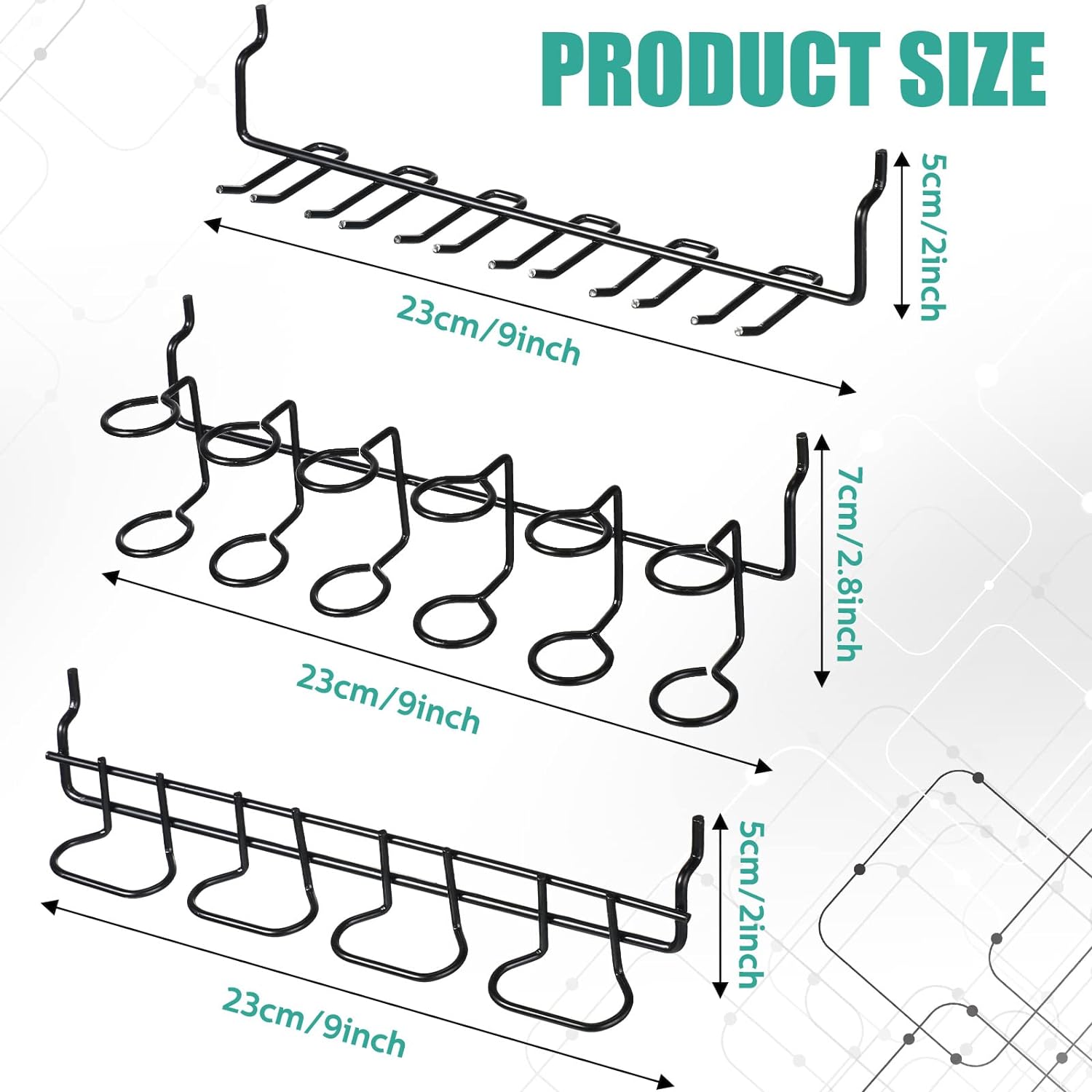 3pcs slat wall pegboard tool s - Wall Organizer Pocket ulasan dan harga